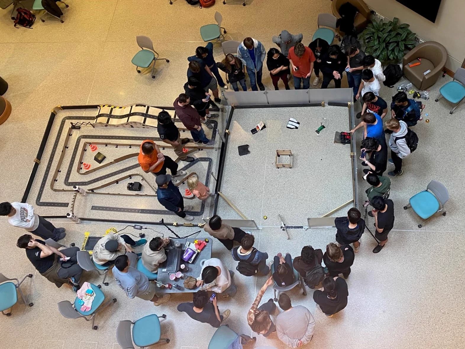 The battlebot competition in action